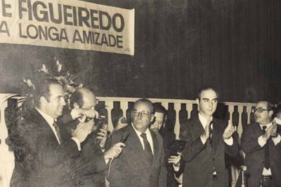 Inauguração do Ginásio de Esportes “Waldemar Lopes Ferraz” com o (na época) futuro presidente João Figueiredo - 1978